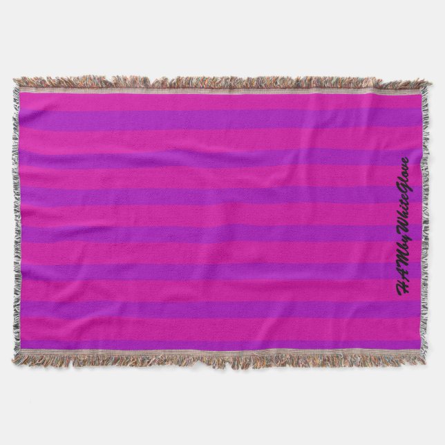 HAMbyWhiteGlove - Throw Blanket - Rosa/Lila Mysfilt (Framsidan)