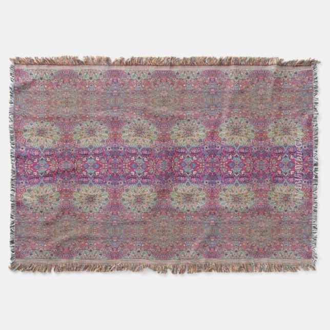 HAMbyWhiteGlove - Throw Blanket - Rosa Persian Filt (Framsidan)