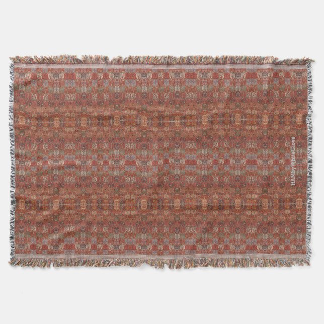 HAMbyWhiteGlove - Throw Blanket - Rust Bohemian Filt (Framsidan)