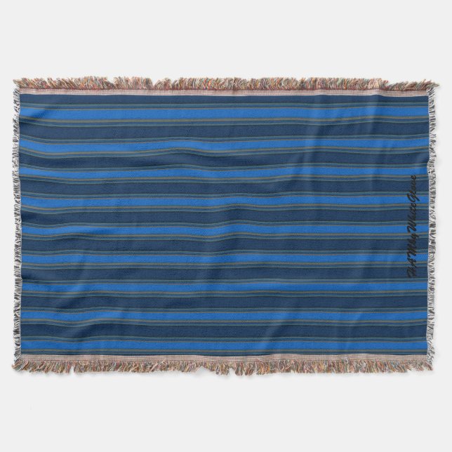 HAMbyWhiteGlove - Throw Blankets - Bright Blue Mysfilt (Framsidan)
