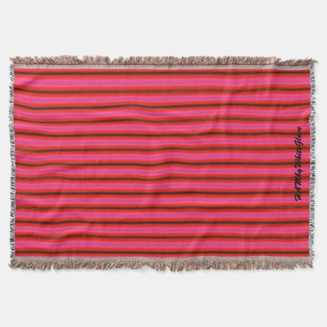 HAMbyWhiteGlove - Throw Blankets - Bright Red Rosa Mysfilt (Framsidan)