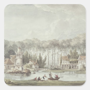 Hameauen, Petit Trianon, 1786 Fyrkantigt Klistermärke