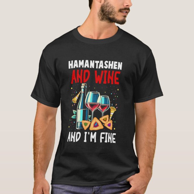 Hamentaschen Purim T Shirt (Framsida)