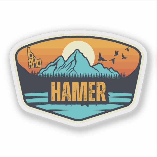 Hamer, Idaho Klistermärken (Framsida)