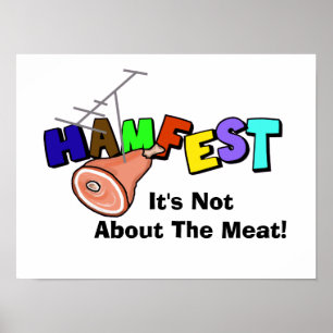 Hamfest "Det är inte om Kött" Ham Radio Poster