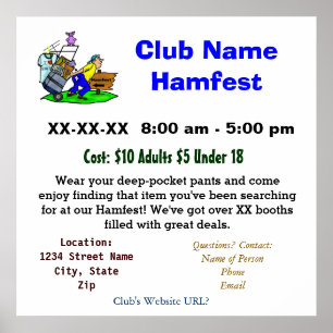 Hamfest-kampanjen Poster anpassa den!