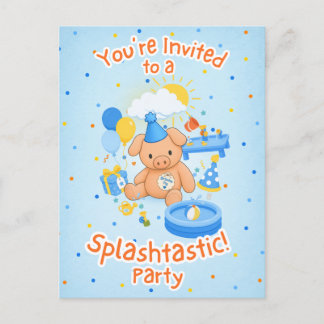 Hamhock's Splashtastic! Saga-bok Inbjudan Vykort