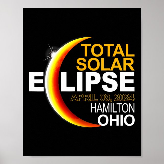 Hamilton 2024 Solar Eclipse 2024 040824 Eclipse Poster (Framsidan)