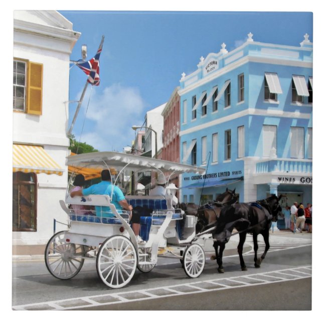 Hamilton Bermuda hästdroska Kakelplatta (Framsidan)