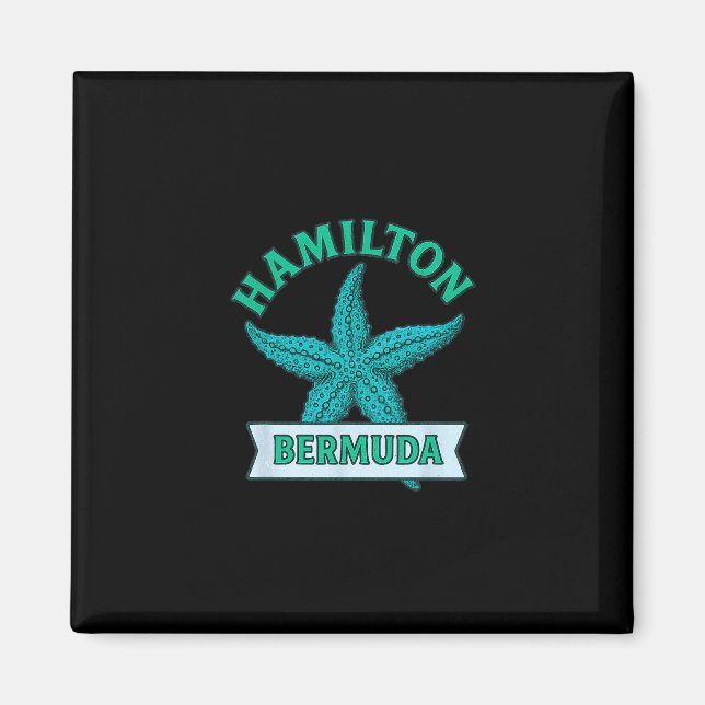 Hamilton Bermuda Stjärnfisk Resa Semester Souvenir Magnet (Framsidan)