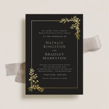 Hamilton Elegant Gold Foil Greenery Bröllop