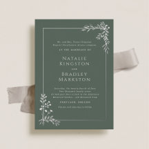 Hamilton Elegant Sage Silver Foil Greenery Bröllop