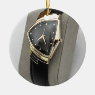Hamilton elektrisk Ventura klocka c.1957 Julgransprydnad Keramik