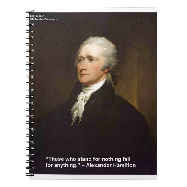 Hamilton Fall For Anything Citat Present Anteckningsbok (Framsidan)