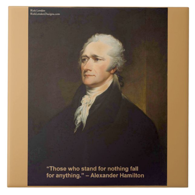 Hamilton Fall For Anything Citat Present Kakelplatta (Framsidan)