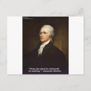 Hamilton Fall For Anything Citat Present Vykort