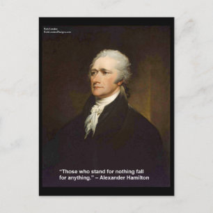 Hamilton Fall For Anything Citat Present Vykort