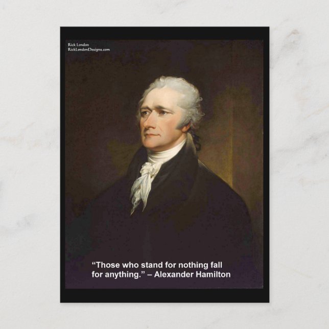 Hamilton Fall For Anything Citat Present Vykort (Framsida)