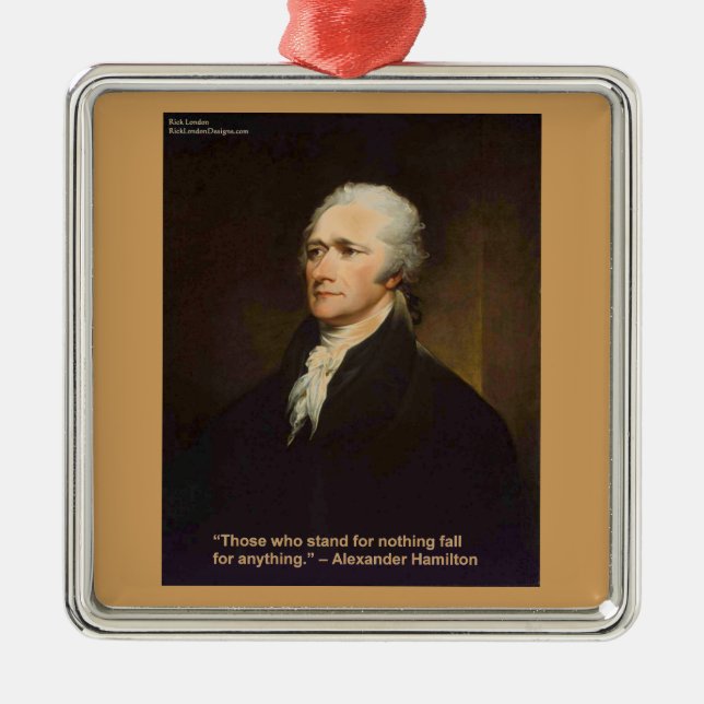 Hamilton Fall för något citat Gift Julgransprydnad Metall (Framsidan)