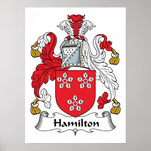 Hamilton familjvapensköld poster