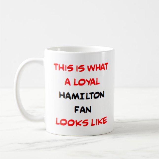hamilton fan, loyal kaffemugg (Vänster)