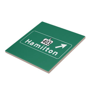 Hamilton Kanada vägmärke Kakelplatta