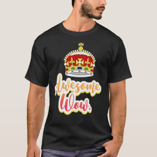 Hamilton kung george fantastisk-wow, prisdekal Pul T Shirt