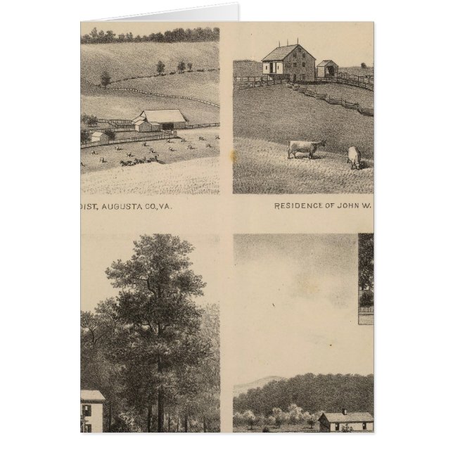 Hamilton, Landes, Yates residences, Horseshoe Farm Hälsningskort (Framsidan)