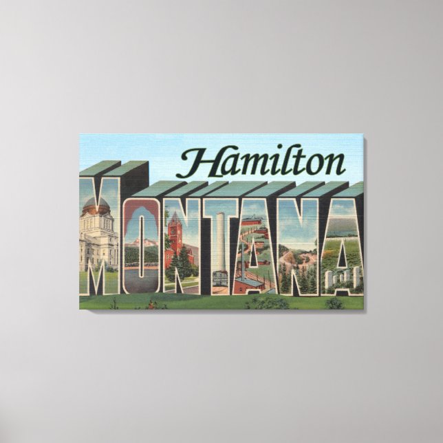 Hamilton Montana - Large Brev Scenes Canvastryck (Framsida)