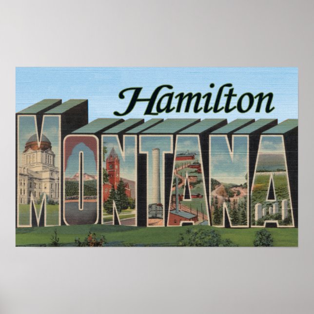 Hamilton Montana - Large Brev Scenes Poster (Framsidan)