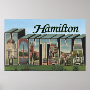Hamilton Montana - stora brevplatser Poster
