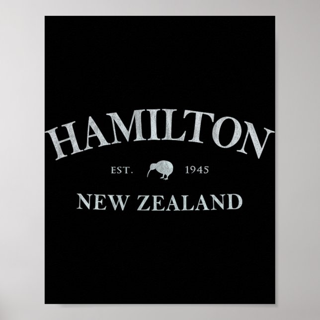 Hamilton Nya Zeeland Hamilton Nz Grafiskt Tryck  (Framsidan)