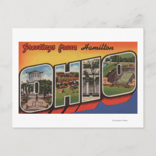Hamilton, Ohio - Large Brev Scenes Vykort