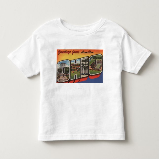 Hamilton Ohio - stora brevplatser T Shirt (Framsida)
