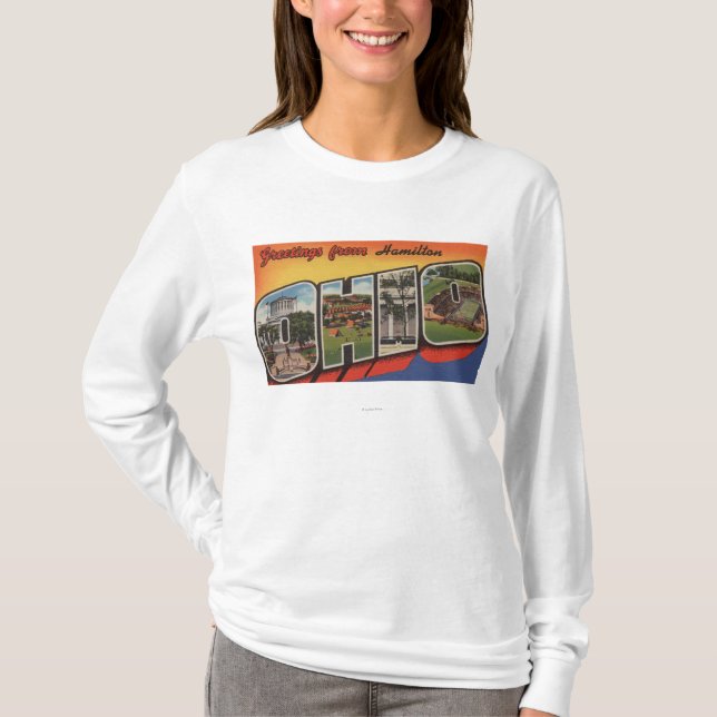 Hamilton Ohio - stora brevplatser Tee Shirt (Framsida)