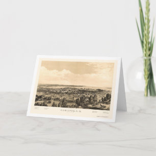 Hamilton PÅ, Kanada panorama- karta - 1859 Kort
