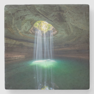 Hamilton Pool Coaster Set - Naturlig Texas-design Stenunderlägg