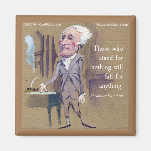 Hamilton & Quote Fridge Magnet (Framsidan)