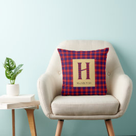Hamilton Tartan Monogram H Kudde
