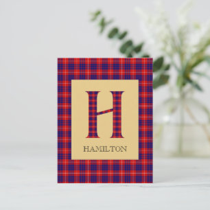 Hamilton Tartan Monogram H Vykort