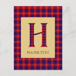 Hamilton Tartan Monogram H  Vykort