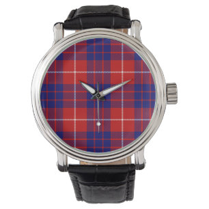 Hamilton tartan Red Blue lila plaid Armbandsur