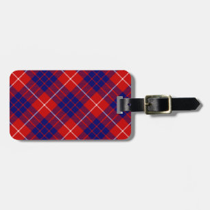Hamilton tartan Red Blue lila plaid Bagagebricka
