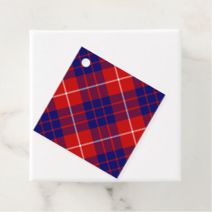 Hamilton tartan Red Blue lila plaid Gåvor Etiketter