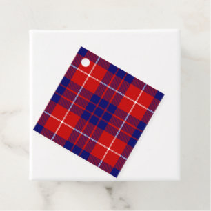 Hamilton tartan Red Blue lila plaid Gåvor Etiketter
