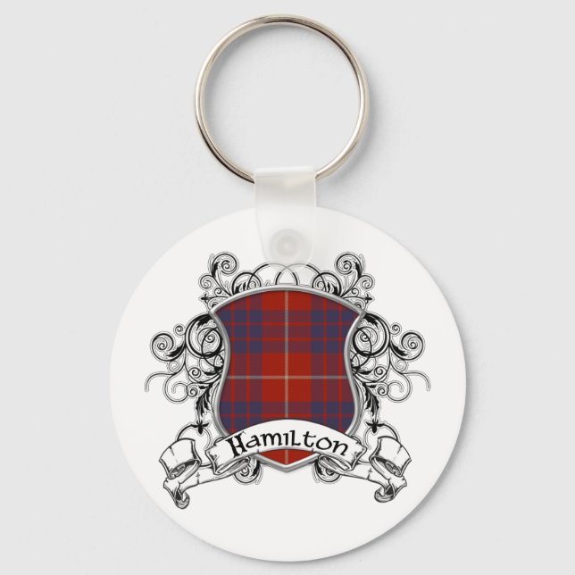Hamilton Tartan Shield Nyckelring (Framsida)