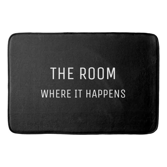 Hamilton the Musical Funny Black and White Badrumsmatta (Framsidan)