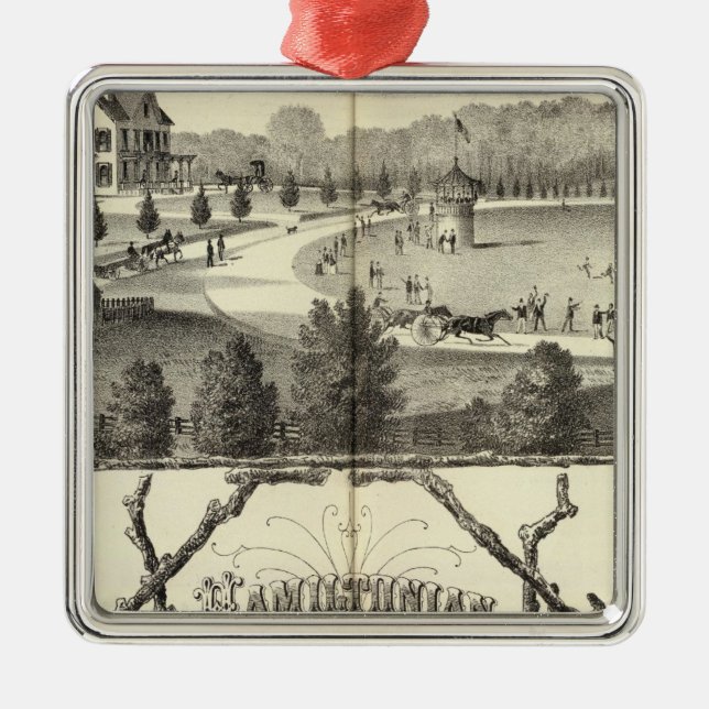 Hamiltonian lantgård i Middletown, NJ Julgransprydnad Metall (Framsidan)