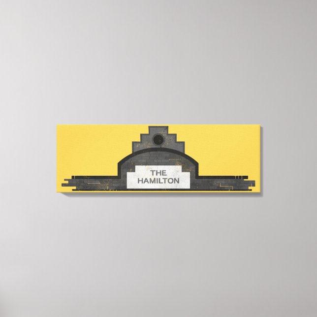 Hamiltonskylten Canvastryck (Framsida)