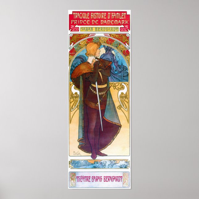 Hamlet, Alphonse Mucha Poster (Framsidan)